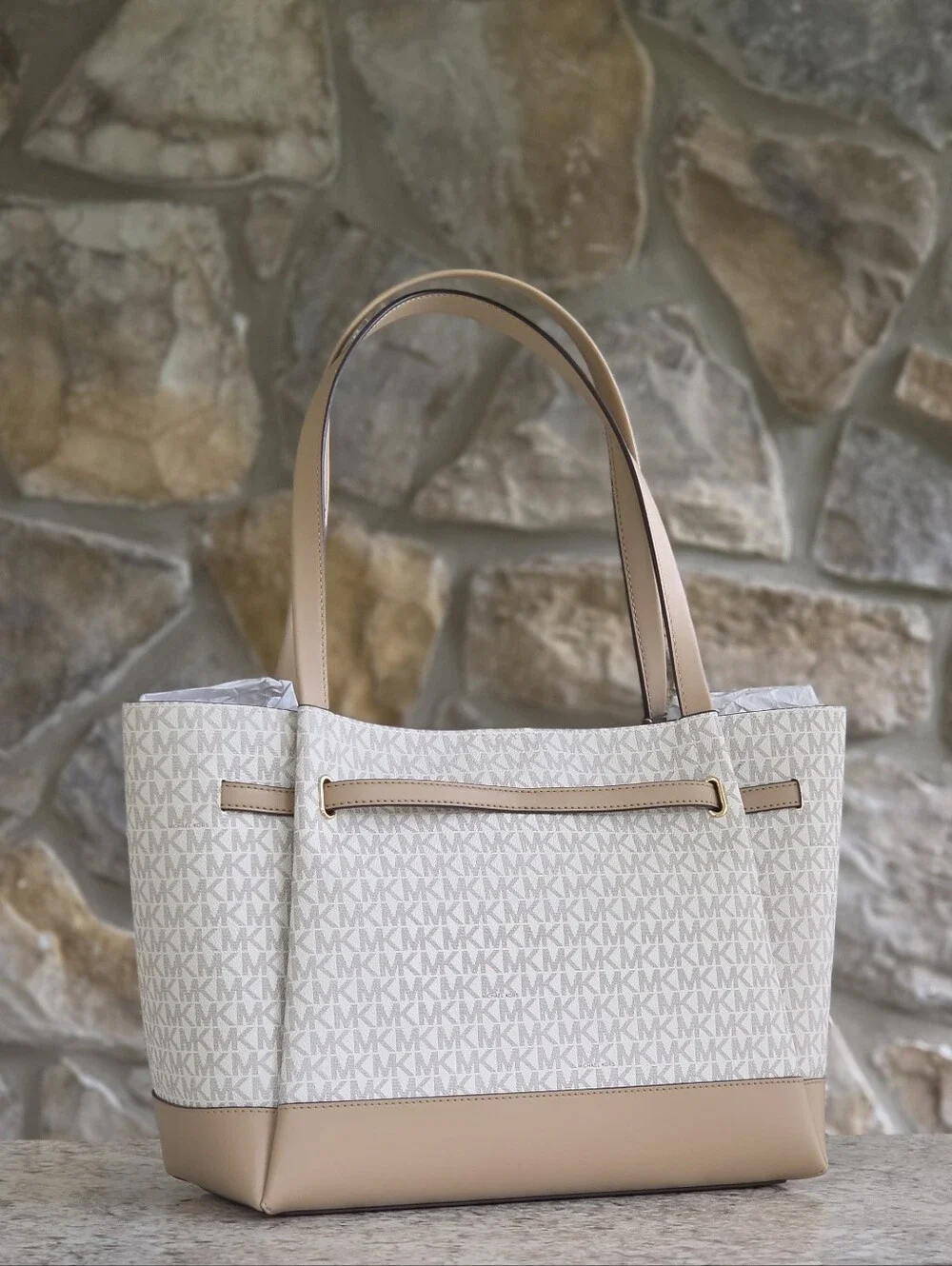 Michael Kors Reed Logo Large Belted Tote Bag